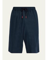 Kiton - Linen Drawstring Shorts - Lyst