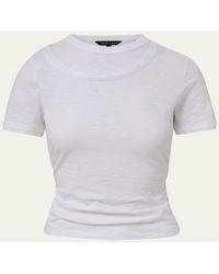 Veronica Beard - Damian Layered Short-Sleeve Knit Top - Lyst