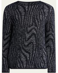 Giorgio Armani - Jacquard Swirl Crewneck Sweater - Lyst