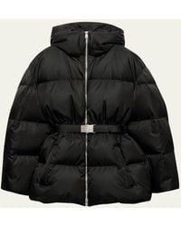 Prada - Belted Re-Nylon Puffer Jacket - Lyst