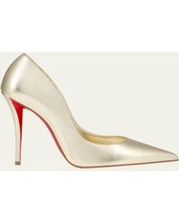 Christian Louboutin - 100Mm Miss Z Metallic Leather Pumps - Lyst