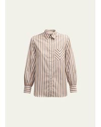 Rag & Bone - Maxine Striped Button-Front Shirt - Lyst