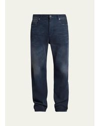 Balenciaga - Raw-Edge Denim Straight Leg Jeans - Lyst
