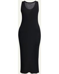 Tom Ford - Paillette Rib Knit Scoop-Neck Midi Tank Dress - Lyst
