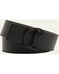 Christian Louboutin - Mooncrest-Buckle Reversible Leather Belt - Lyst