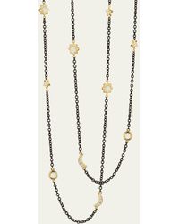 Monica Rich Kosann - Sun, Moon And Stars Diamond And Moonstone Steel Chain Necklace, 47"l - Lyst