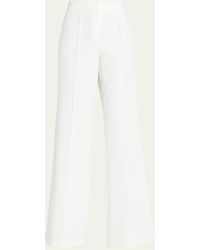 MILLY - Nash High-rise Wide-leg Cady Pants - Lyst
