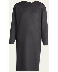 The Row - Lysiane Long-Sleeve Midi Cashmere Dress - Lyst
