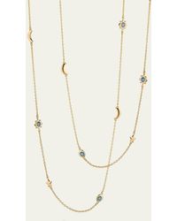 Monica Rich Kosann - Gold My Sun Moon And Stars Layering Chain With London Blue Topaz Suns And White Diamond Moons And Stars - Lyst