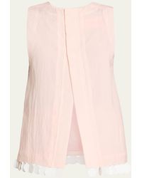 Plan C - Dot-Sequined Split Tank Top - Lyst