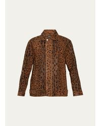 Kobi Halperin - Lana Beaded Animal-Print Suede Jacket - Lyst