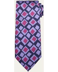 Charvet - Square-print Silk Tie - Lyst