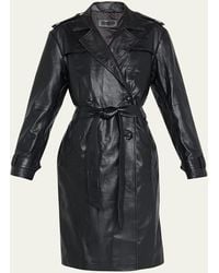 SPRWMN - Leather Trench Coat - Lyst