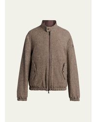 Moncler - Pied De Poule Short Down Jacket - Lyst