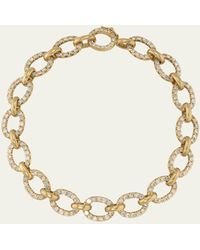Irene Neuwirth - 18k Yellow Gold Medium Oval Link Diamond Chain Bracelet - Lyst