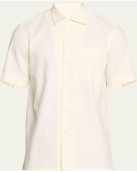 Salvatore Piccolo - Textured Cotton Short-sleeve Shirt - Lyst