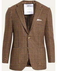 Kiton - Knitted Cashmere Plaid Sport Coat - Lyst