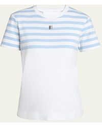 Givenchy - Striped Top T-shirt With 4g Logo Detail - Lyst