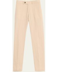 Massimo Alba - Wool-linen Slim Fit Flat-front Trousers - Lyst