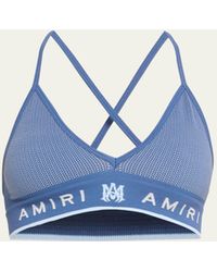 Amiri - Seamless Logo-band Crisscross Sports Bra - Lyst