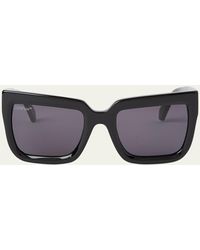 Off-White c/o Virgil Abloh - Firenze Logo Acetate Butterfly Sunglasses - Lyst