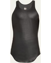 Rick Owens - Stretch Leather Tank Top - Lyst