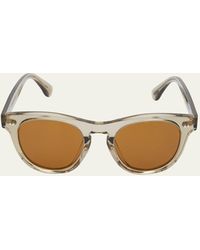 Oliver Peoples - Rorke Round Acetate & Crystal Sunglasses - Lyst