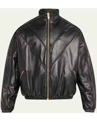 Willy Chavarria - Leather Track Jacket - Lyst