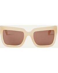 Off-White c/o Virgil Abloh - Firenze Logo Acetate Butterfly Sunglasses - Lyst