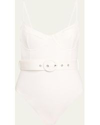 Jonathan Simkhai - Noa Belted Bustier One-Piece Swimsuit - Lyst