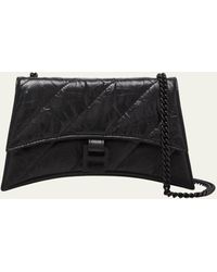 Balenciaga - Crush Quilted Leather Wallet On Chain - Lyst