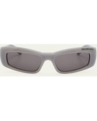 Balenciaga - Metal Cat-eye Sunglasses With Logo - Lyst
