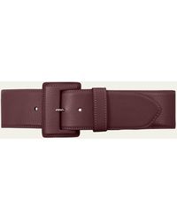 Vaincourt Paris - La Merveilleuse Large Pebbled Leather Belt With Covered Buckle - Lyst