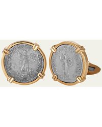 Jorge Adeler - Gods & Heroes 18k Yellow Gold Ancient Minerva Coin Cufflinks - Lyst