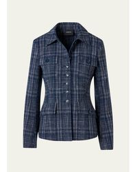 Akris - Delia Buttoned Tweed Jacket - Lyst