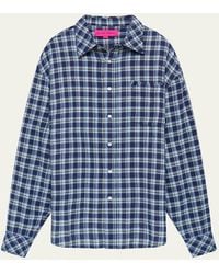 The Elder Statesman - Dune Plaid Button-Down Beach Shirt - Lyst