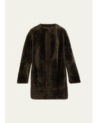 Vince - Reversible Shearling Coat - Lyst
