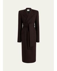 KHAITE - Jelson Double-Face Wool Wrap Coat - Lyst