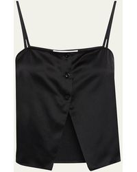 FRAME - The Silk Button Cami Top - Lyst
