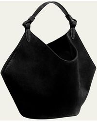 Khaite - Lotus Mini Suede Shoulder Bag - Lyst