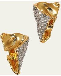 Alexis - Solanales Crystal Folded Earrings - Lyst