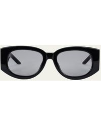 Casablancabrand - Wavy Acetate Oval Sunglasses - Lyst