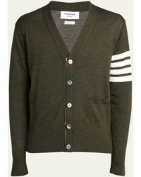 Thom Browne - 4-bar Wool Cardigan Sweater - Lyst