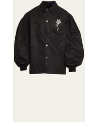 Simone Rocha - Puff-sleeve Embellished Workwear Jacket - Lyst