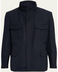 Loro Piana - Traveler Field Jacket With Stowaway Hood - Lyst