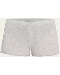 Andine - Otamendi Lace-Trim Pointelle Knit Boxer Shorts - Lyst