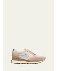 Veronica Beard - Valentina Mixed Leather Retro Sneakers - Lyst