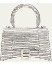 Balenciaga - Hourglass Xs Strassed Top-handle Bag - Lyst