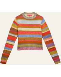 The Elder Statesman - Stripe Cashmere Sweater - Lyst