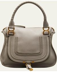 Chloé - Marcie Medium Double Carry Satchel Bag In Grained Leather - Lyst